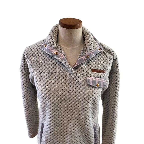 Simply Southern Simply Soft Quarter Snap Fleece Pullover - Picture 3 of 9